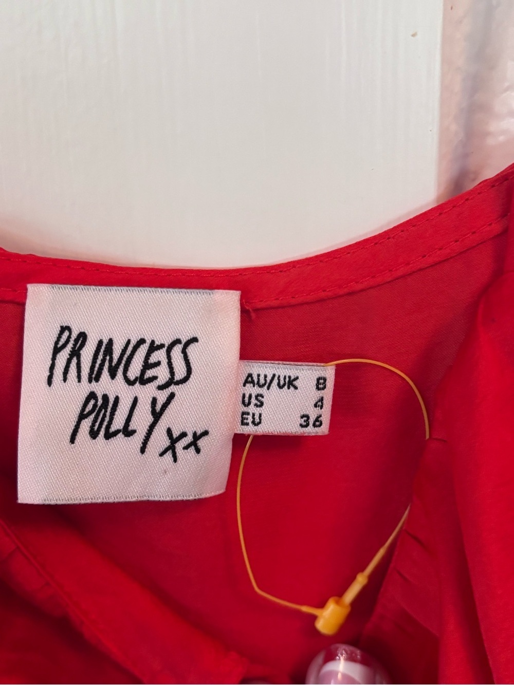 Princess Polly Red Slip Dress with Thin Straps sz4 - Picture 2 of 11